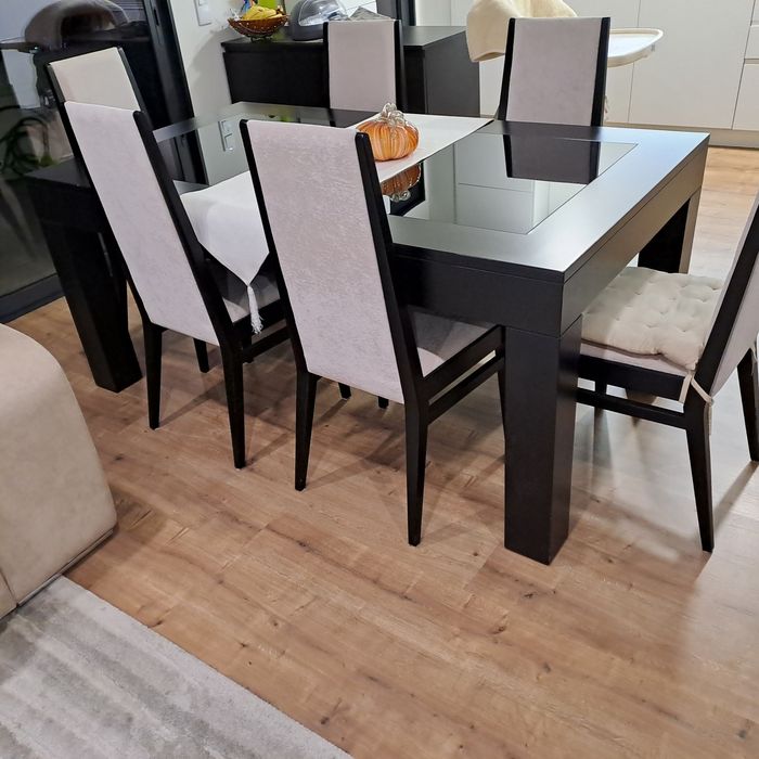 Mesa de sala c/6 cadeiras 100x180cm (extensível até 240cm)
