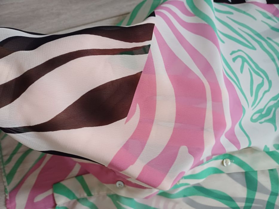 Koszula we wzory, krój oversize, Zara, rozmiar 36