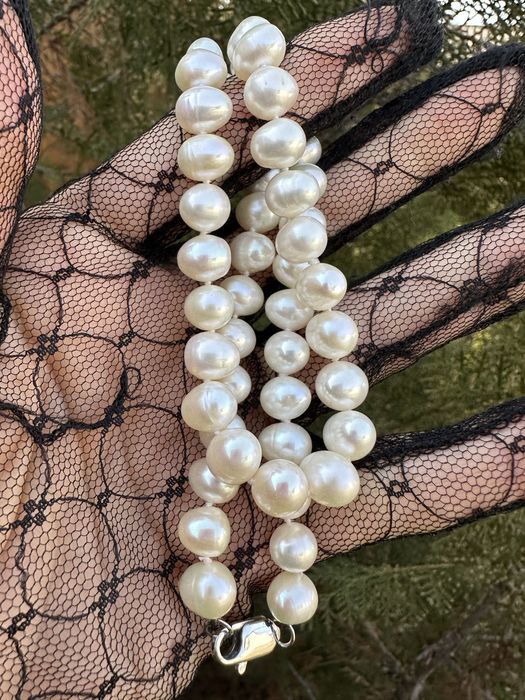 Колье з натуральних перлів