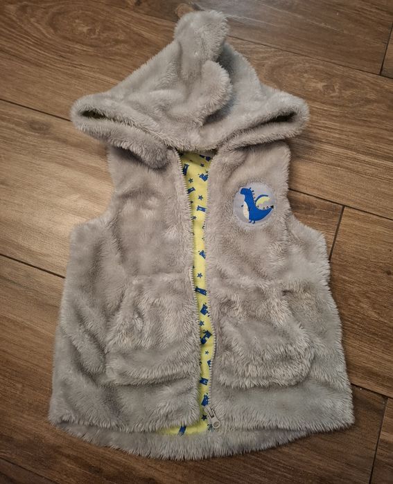 Kamizelka polarkowa Smok ,szara rozmiar 92