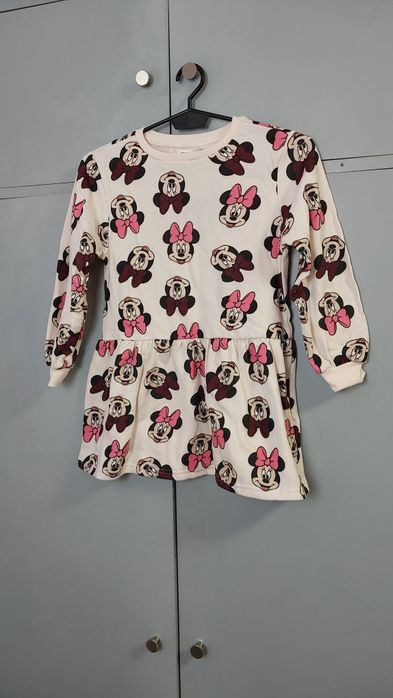 Sukienka dziewczęca, myszka Miki, dresówka, nowa