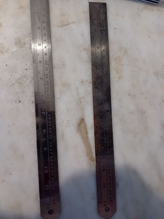 Conjunto de 2 Réguas e 2 Metros Articulados Antigos