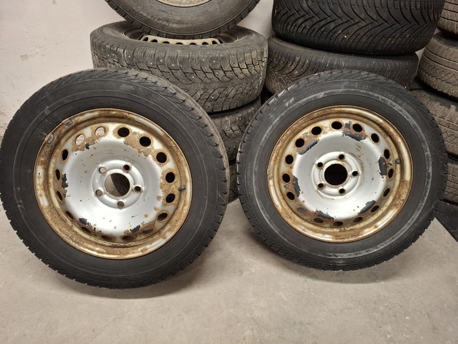 Зима пара 205/65/16 С шини + диски 6j16 et 50 5×118  трафік Рено