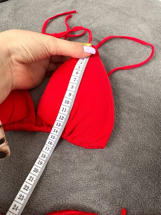 Nowe czerwone bikini stringi strój kąpielowy