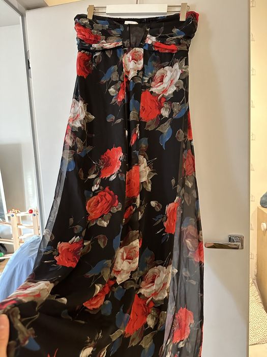 Sukienka maxi XL w kwiaty