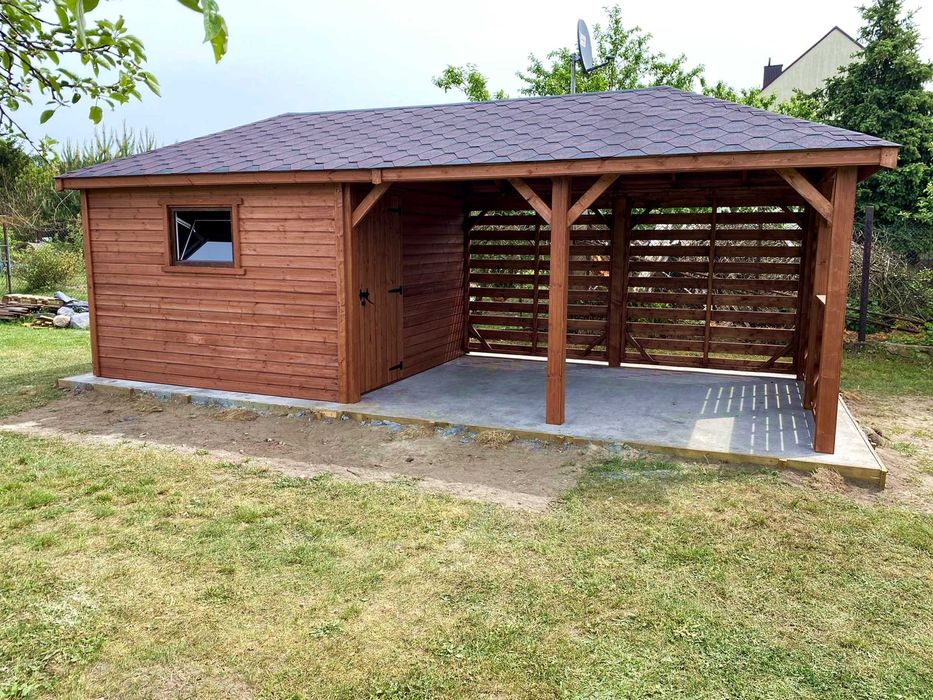 Altana ogrodowa z domkiem narzędziowym Afrodyta 3m x 7m - PRODUCENT