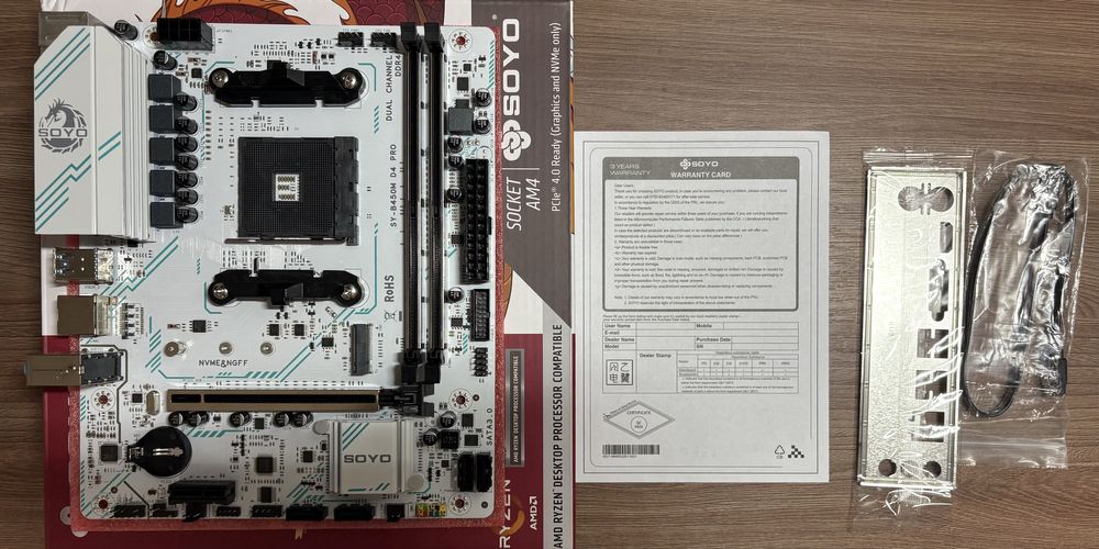 Материнська плата Soyo SY-B450M D4 PRO AMD Ryzen нова