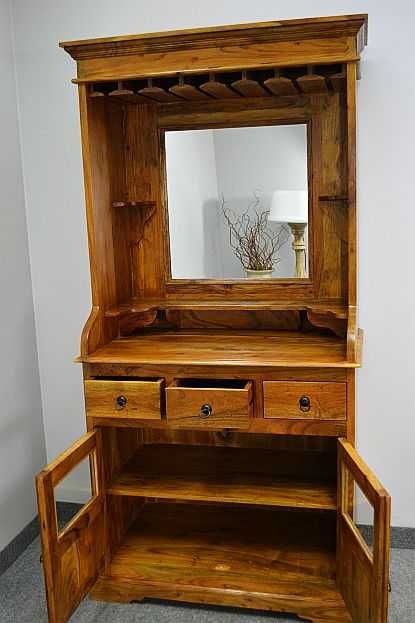 Witryna/Bar z drewna AKACJI seria OXFORD HONEY II gat. -50%