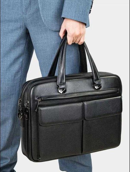Чоловічий шкіряний портфель/сумка для ноутбука
