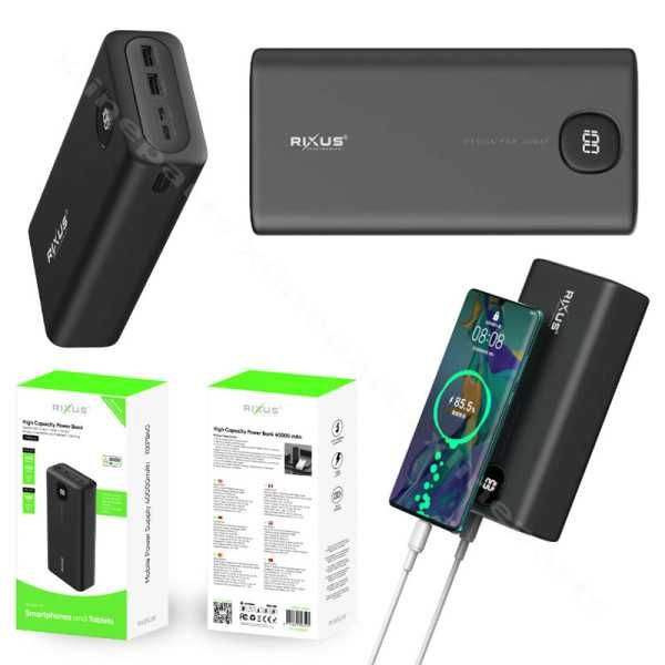 Потужний повербанк 40000 реальні. Швидка зарядка, PowerBank 40000Rixus