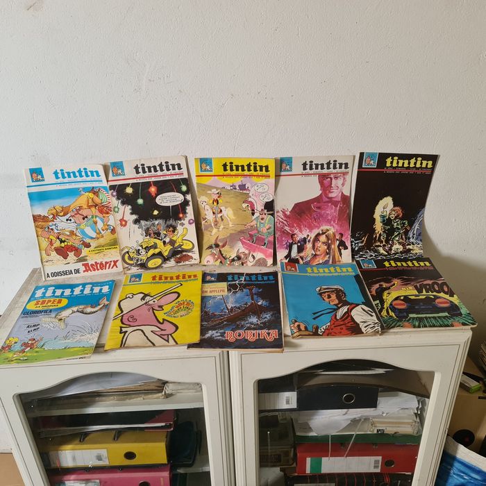 Varias  bandas desenhadas tim tim  em revistas