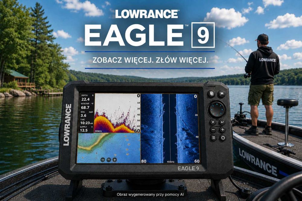 Lowrance Eagle 9 TripleShot HD – echosonda GPS + CHIRP + SideScan + DownScan Imaging™ + FishReveal™