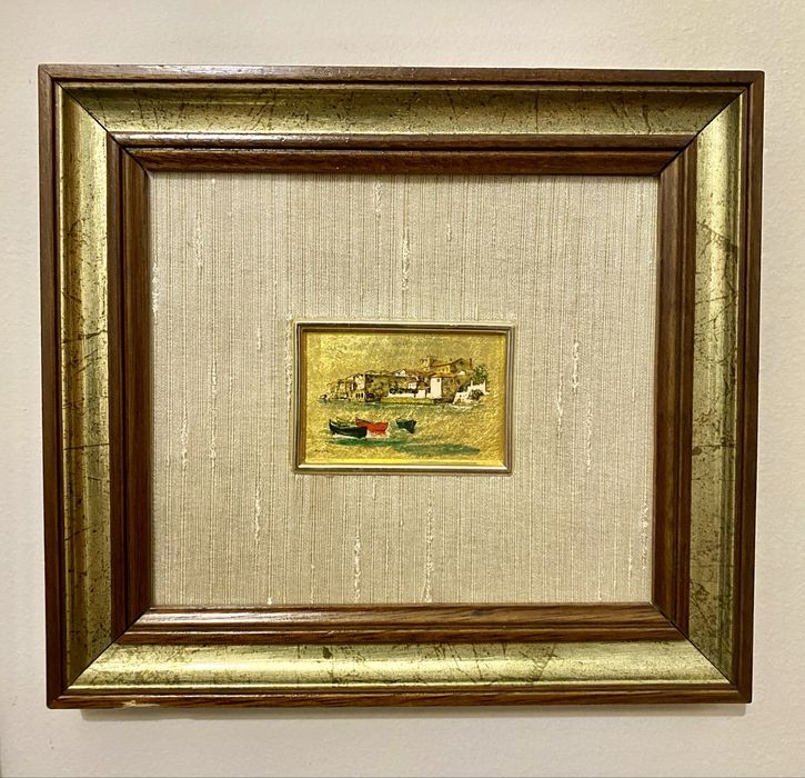 Conjunto 3 Quadros Arte Italiana em Folha de Ouro 23kt - Ed Limitada