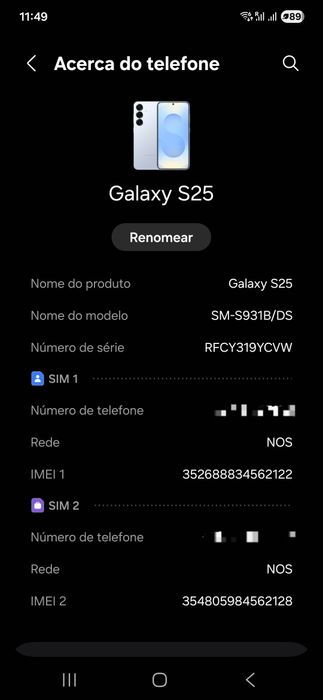 Samsung S25 128gb