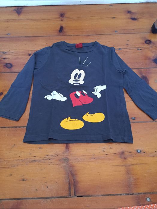 Camisola longsleeve do mickey 4-5 anos