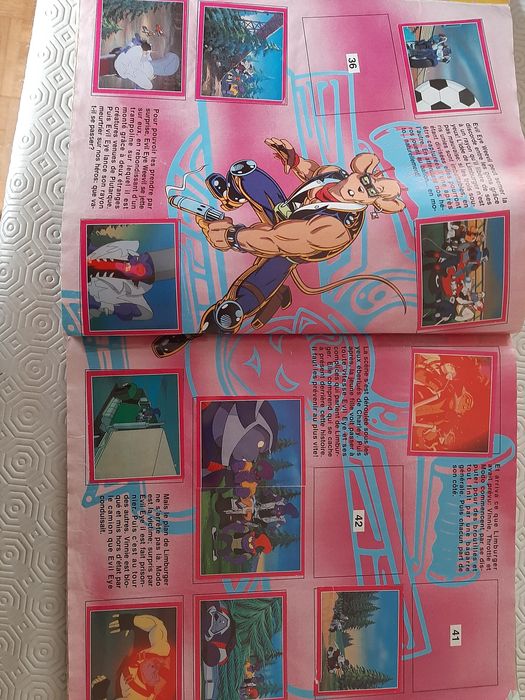 Caderneta Biker Mice in Mars  em língua francesa, incompleta