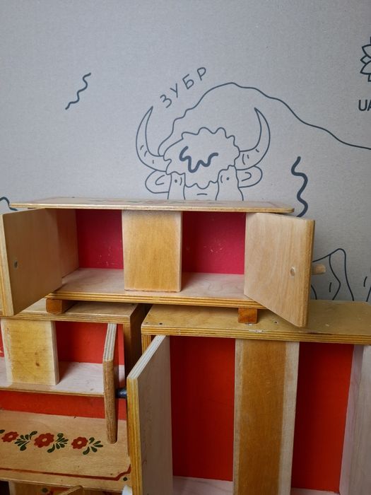 Комплект кукольная мебель СССР гарнитур шкаф шифонер стулья тумбочка