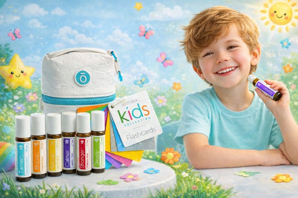 Nowy, zestaw Kids siedmiu olejków eterycznych dla dzieci Doterra