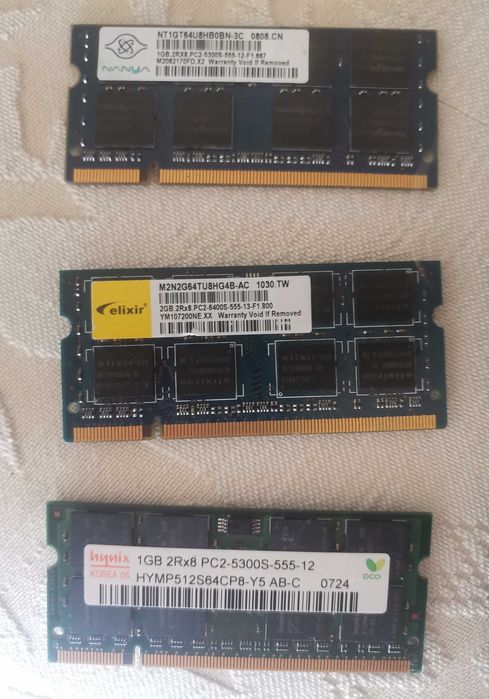 8gb ram 3x2gb 2x1gb 10€ tudo