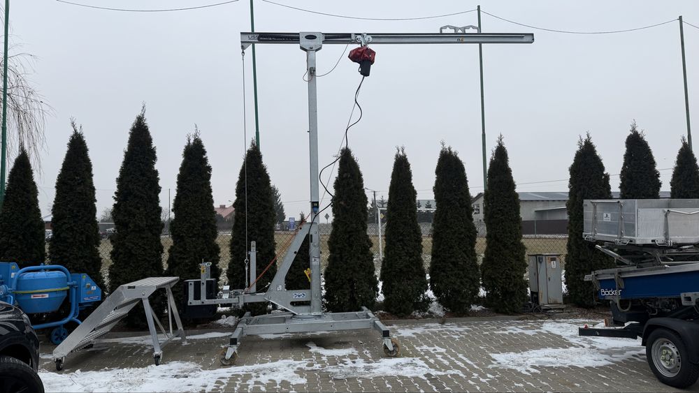 Dźwig żuraw murarski Lissmac LMK 220kg 230V R.2025 bocker minikran do murowania z pustaka bloczków silka tempo mini dzwig bez UDT