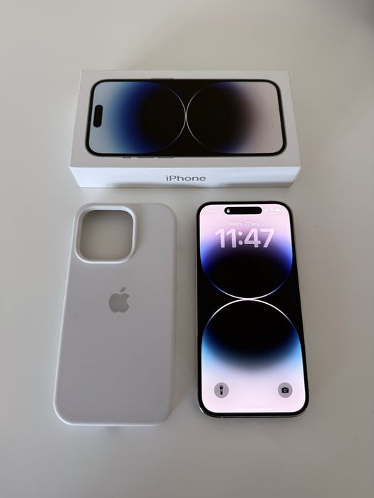 iPhone 14 Pro 128GB Silver / Srebrny pełen zestaw