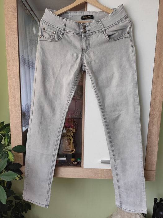 Szare jeansy skinny Cherri Jeans r. L/40