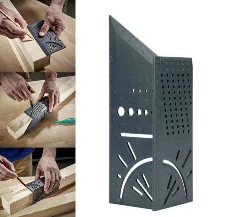 Угольник 3D разметочный японский. Косинець.