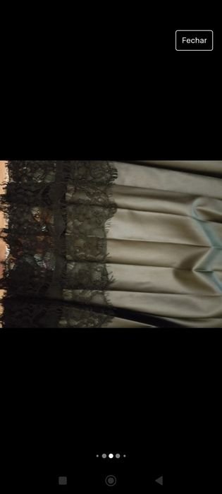 Saia em ecopele e renda