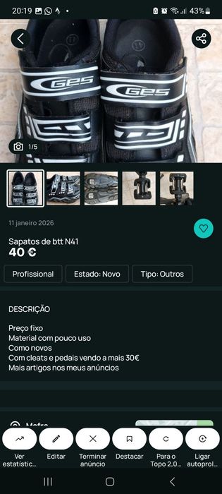 Peças  e acessórios de bicicleta oportunidades