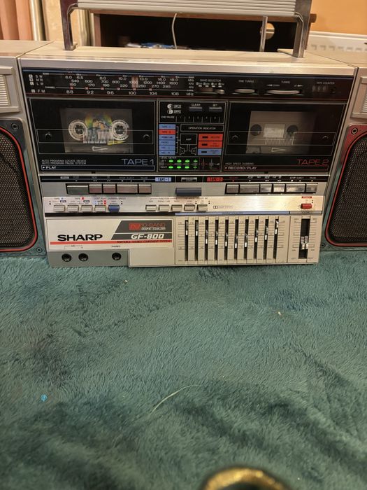 Винтажный бумбокс SHARP GF-800 — легенда 80-х, рабочий, редкость!