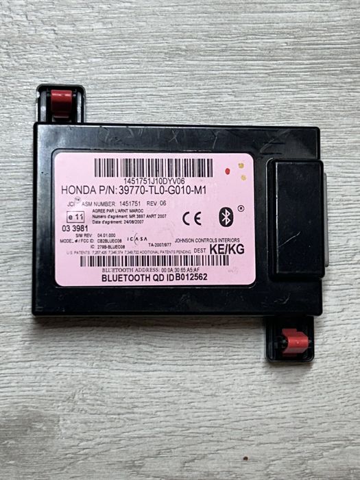 Moduł BLUETOOTH Honda Accord VIII 39770-TL0-G010-M1