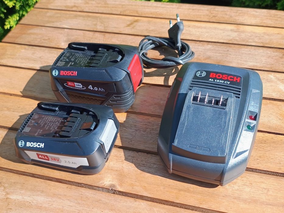 Zestaw Bosch 18V Power for ALL bateria 4Ah + 2.5Ah, ładowarka 3Ah