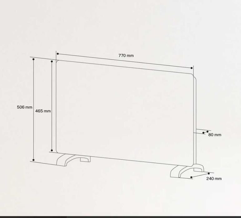 Heater / Aquecedor Convector Eléctrico de Vidro com Wifi / 2500W