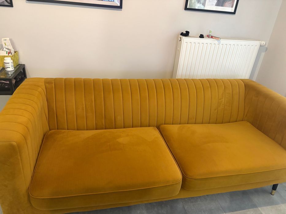Sofa musztardowa SLENDER