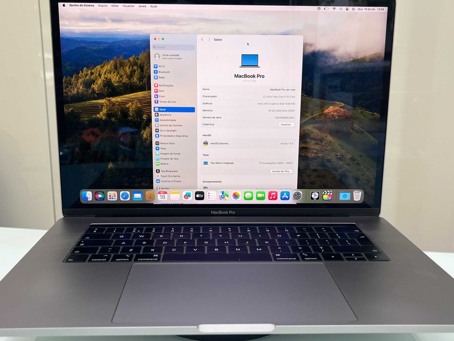 Macbook Pro 15" de 2019 intel i7 Core 6 32GB RAM 500GB SSD