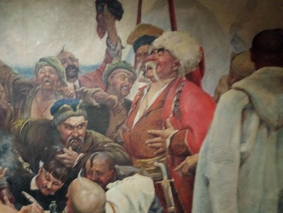 Картина маслом Запорожцы пишут письмо турецкому султану большая.