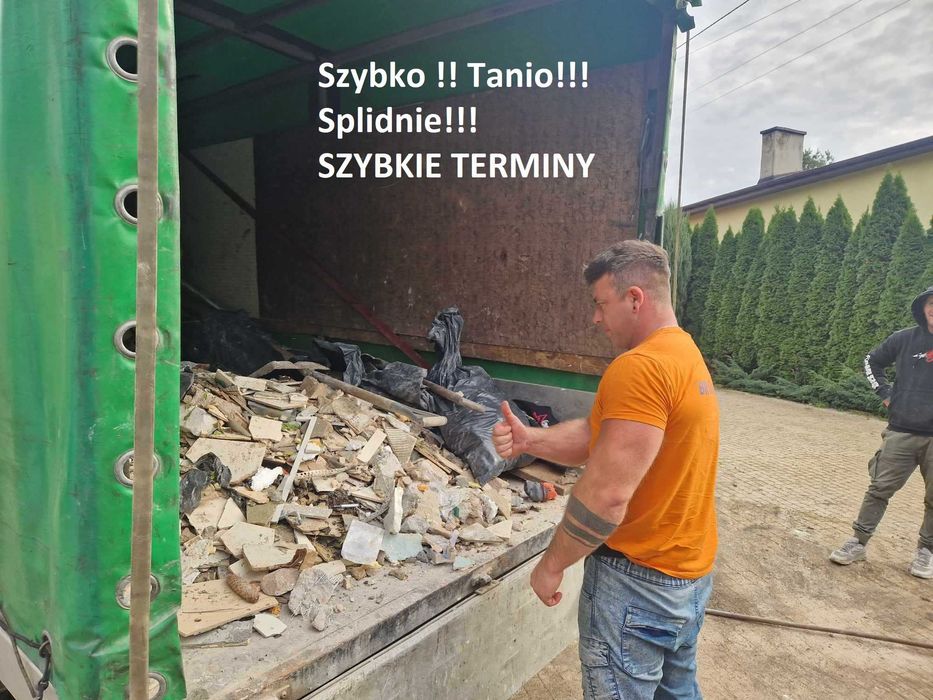 OPRÓŻNIANIE WYCENA ZA DARMO wywóz meble ubrania papa wełna gruz itd!!