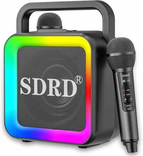 Głośnik do karaoke SDRD SD-516 z dwoma mikrofonami bezprzewodowymi