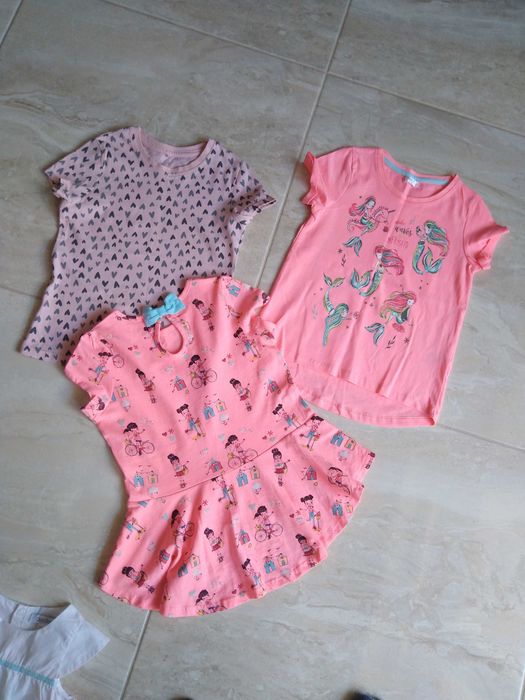 r. 110-116 nowe i używane, zestaw 5 szt bluzki, bluzeczki