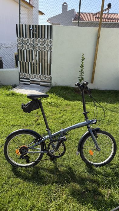 BTWIN Bicicleta Dobrável Fold 120 Cinzento Decathlon