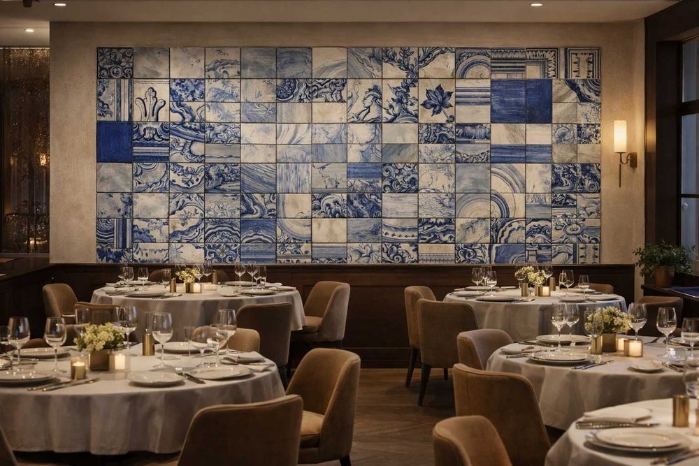 Painel de Azulejos Portugueses Sec. XX | Patchwork | 285cm