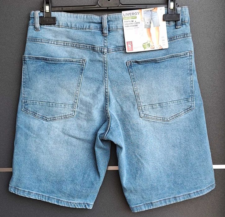 NOWE męskie jasne krótkie spodenki szorty jeansowe Livergy 48 38 M