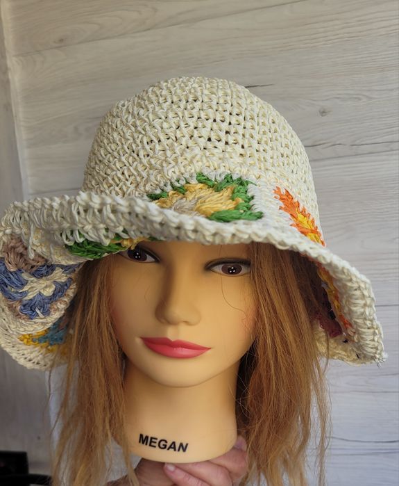 Śliczny stylowy kapelusz Boho oddychający print