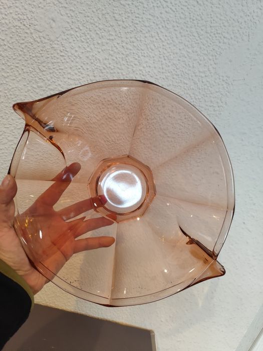 Rozalinowa patera talerz vintage retro prl