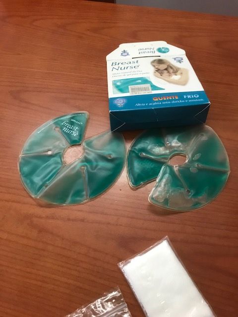 Pensos de Gel pos-parto e discos de gel para o peito novo