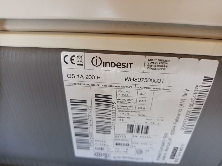 Zamrażarka skrzyniowa Indesit 200l