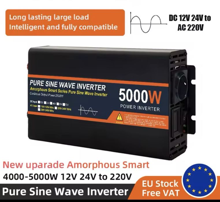 Conversor de 12V para para 220V 5000w ideal para autocaravanas
