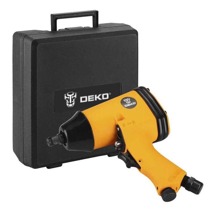 Гайковерт пневматичний ударний DEKO набір 16 предметів в кейсі, 1/2"