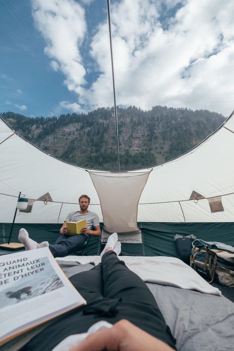 Tenda de Campismo Bolha - AirSeconds Skyview Polialgodão - 2 Pessoas