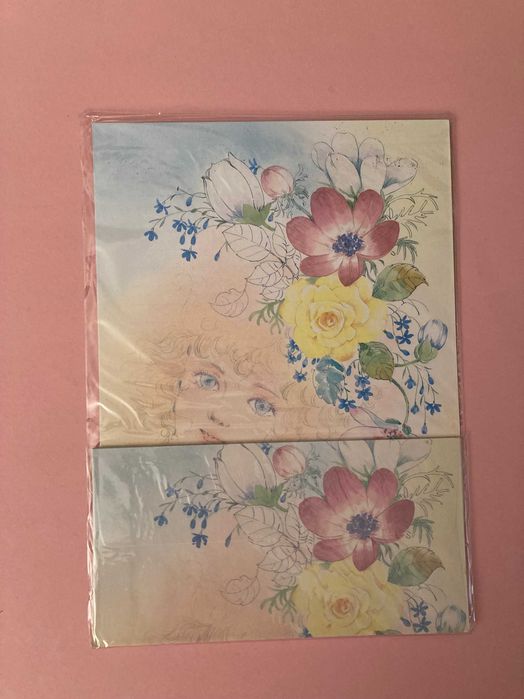 Conjuntos Papéis de Carta Perfumados muito bonitos Anos 80